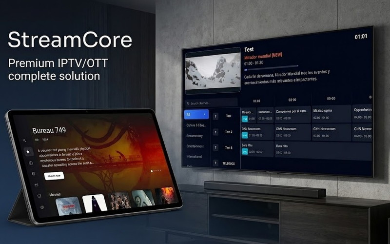 StreamCore - Enterprise IPTV/OTT Streaming Platform